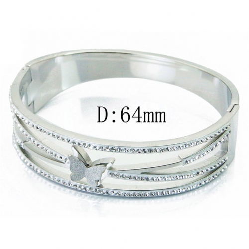 BaiChuan Wholesale 316L Stainless steel CZ Bangles NO.#BC19B0366IYY