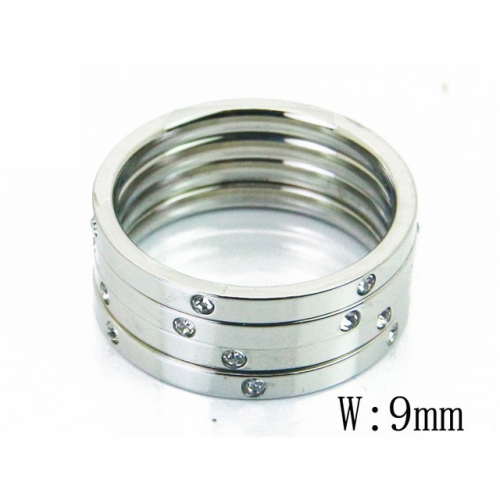 Wholesale Stainless Steel 316L Jewelry Stack Ring Set NO.#BC19R0695HHS