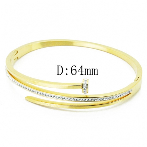 BaiChuan Wholesale 316L Stainless steel CZ Bangles NO.#BC19B0393HNV