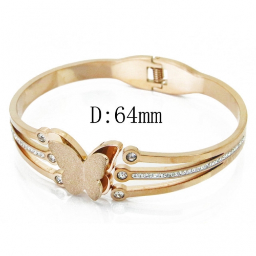 BaiChuan Wholesale 316L Stainless steel CZ Bangles NO.#BC19B0350HPE