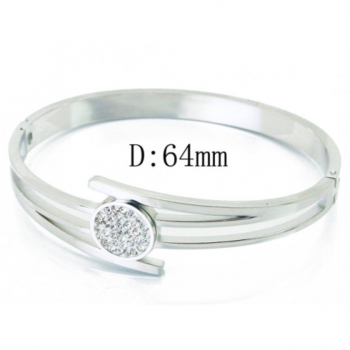 BaiChuan Wholesale 316L Stainless steel CZ Bangles NO.#BC19B0378HLY