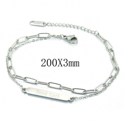 Wholesale Stainless Steel 316L ID Bracelets NO.#BC47B0050NL