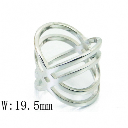 Wholesale Stainless Steel 316L Jewelry Hollow Rings NO.#BC19R0634HFF