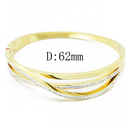 BaiChuan Wholesale 316L Stainless steel CZ Bangles NO.#BC19B0373HOD