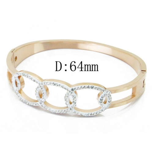 BaiChuan Wholesale 316L Stainless steel CZ Bangles NO.#BC19B0356HPF