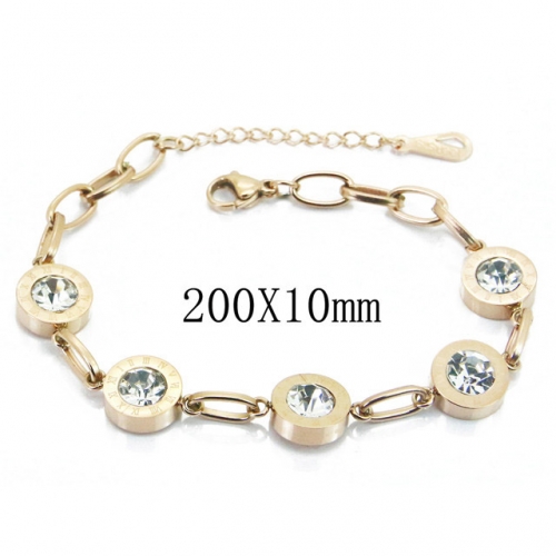 BC Wholesale Stainless Steel 316L Crystal or Zircon Bracelets NO.#BC47B0124HAA