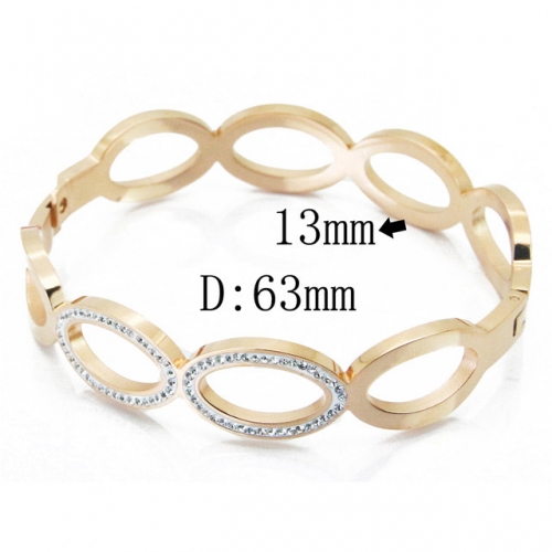 BaiChuan Wholesale 316L Stainless steel CZ Bangles NO.#BC19B0359HPX