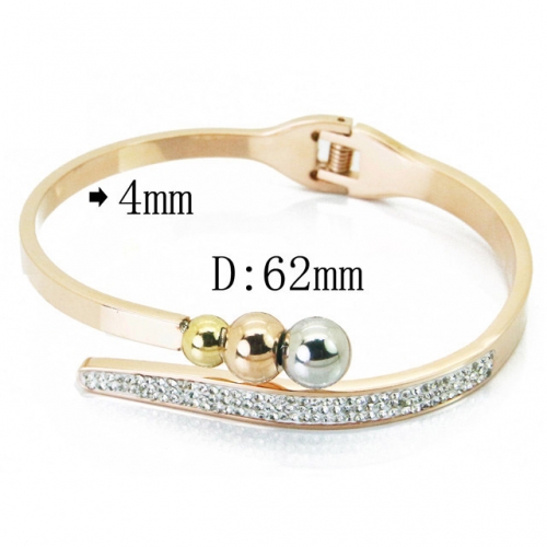 BaiChuan Wholesale 316L Stainless steel CZ Bangles NO.#BC19B0383IVV