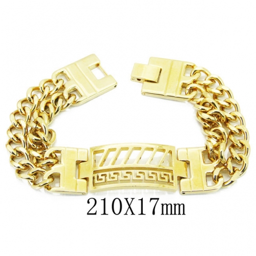 Wholesale Stainless Steel 316L ID Bracelets NO.#BC08B0752IJE