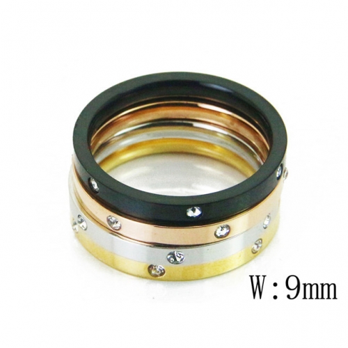 Wholesale Stainless Steel 316L Jewelry Stack Ring Set NO.#BC19R0697HIS