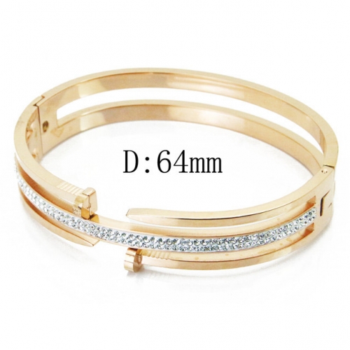 BaiChuan Wholesale 316L Stainless steel CZ Bangles NO.#BC19B0371HPX