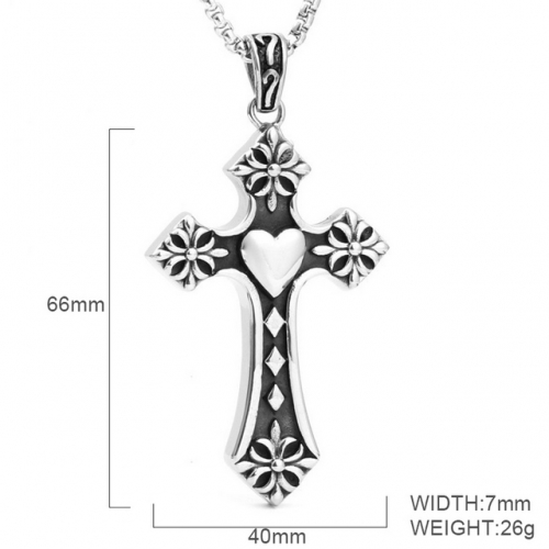 BC Wholesale Stainless Steel 316L Cross Pendant Without Chain NO.#SJ6PS250009