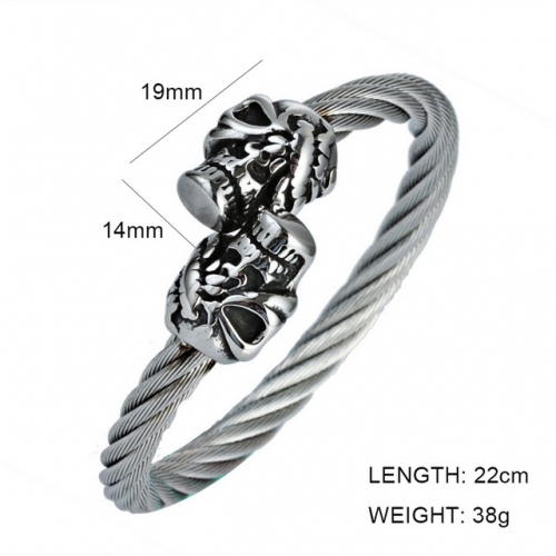 BC Jewelry Wholesale Jewelry Steel Cable Bangles NO.#SJ6BS190168