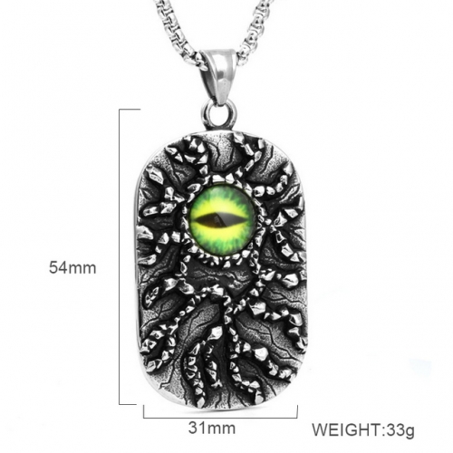 BC Jewelry Wholesale Stainless Steel 316L Evil Eye Pendant Without Chain NO.#SJ6PE2130001