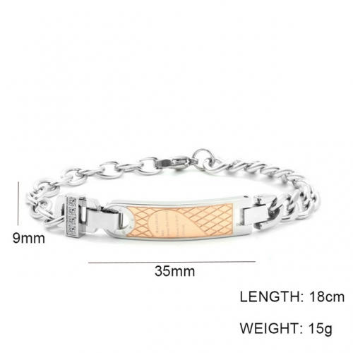 Wholesale Stainless Steel Jewelry ID Bracelets NO.#SJ6BRL215003