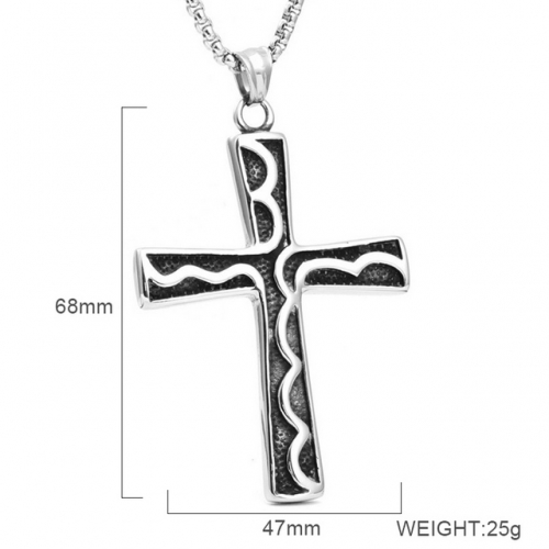 BC Wholesale Stainless Steel 316L Cross Pendant Without Chain NO.#SJ6PS250013