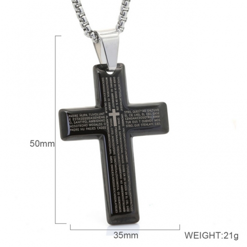 BC Wholesale Stainless Steel 316L Scripture Series Pendants Without Chain NO.#SJ6PB231965