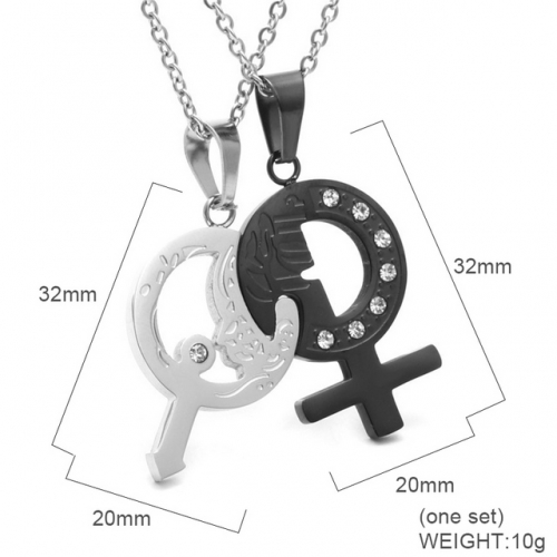 Wholesale Jewelry Stainless Steel 316L Lover Pendants Without Chain NO.#SJ6PB233743