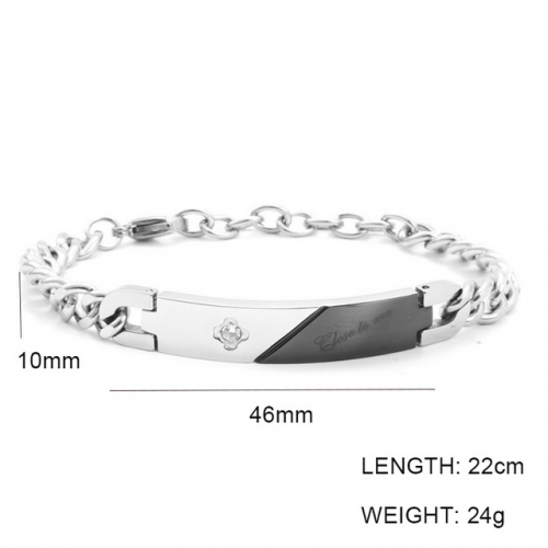 Wholesale Stainless Steel Jewelry ID Bracelets NO.#SJ6BBM215009