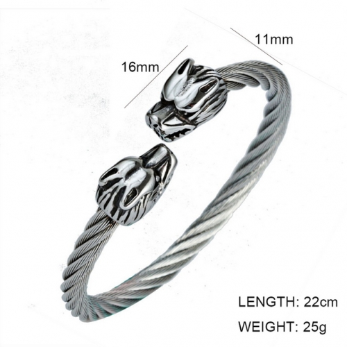 BC Jewelry Wholesale Jewelry Steel Cable Bangles NO.#SJ6BS190169