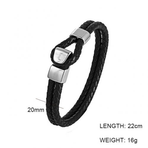 BC Wholesale Jewelry Popular Leather Bracelet NO.#SJ6BB190017