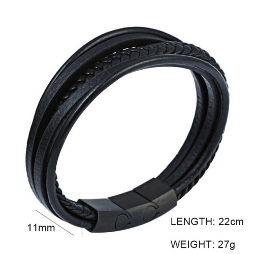 BC Wholesale Jewelry Popular Leather Bracelet NO.#SJ6BB190358