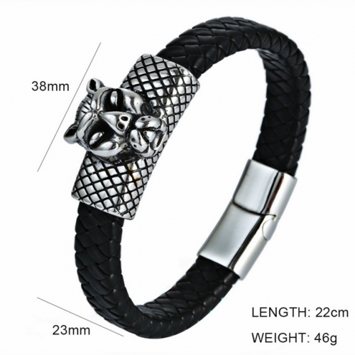 BC Wholesale Jewelry Animal Shape Leather Bracelet NO.#SJ6BB190268