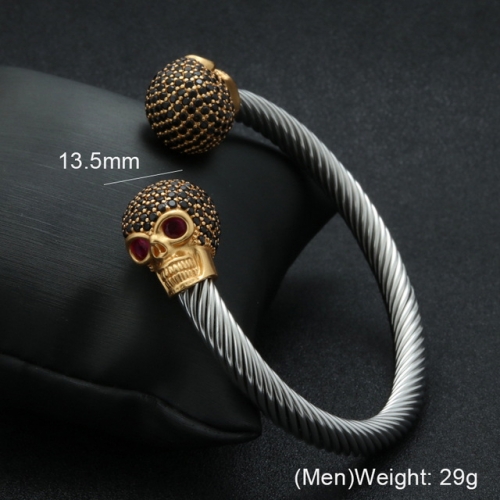BC Jewelry Wholesale Jewelry Steel Cable Bangles NO.#SJ6BGM21012