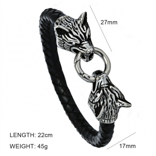 BC Wholesale Jewelry Animal Shape Leather Bracelet NO.#SJ6BB190323