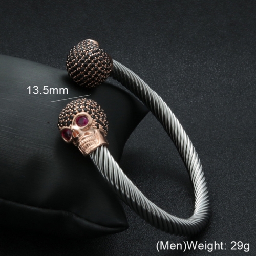 BC Jewelry Wholesale Jewelry Steel Cable Bangles NO.#SJ6BRM21012