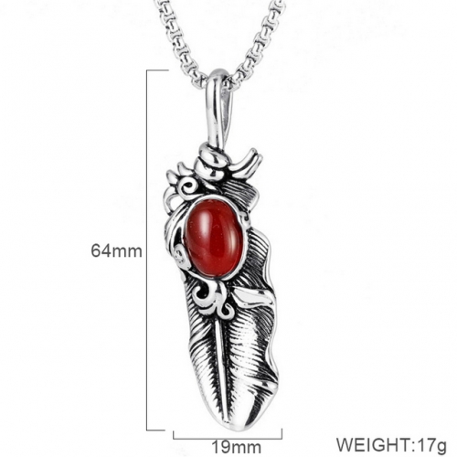 BC Wholesale Stainless Steel 316L Jewelry Feather Pendants Without Chain NO.#SJ6PR243783