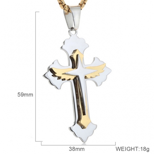 BC Wholesale Stainless Steel 316L Cross Pendant Without Chain NO.#SJ6PG231479