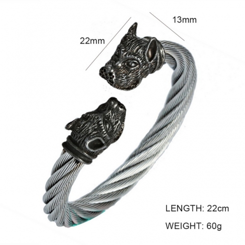 BC Jewelry Wholesale Jewelry Steel Cable Bangles NO.#SJ6BS190180