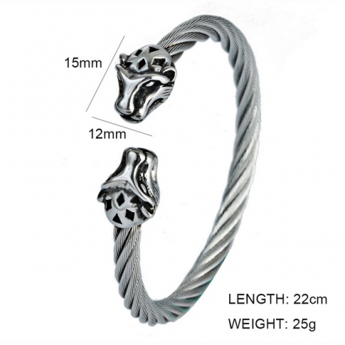BC Jewelry Wholesale Jewelry Steel Cable Bangles NO.#SJ6BS190167