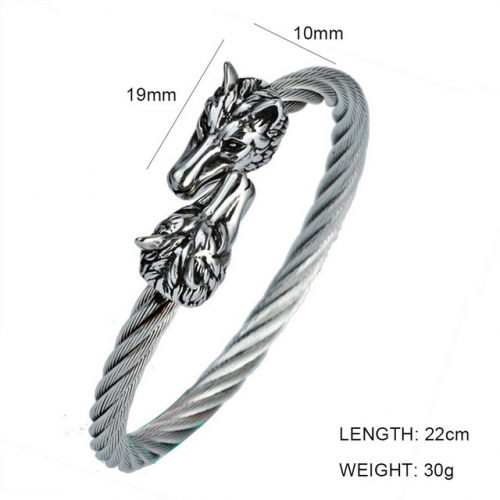 BC Jewelry Wholesale Jewelry Steel Cable Bangles NO.#SJ6BS190164