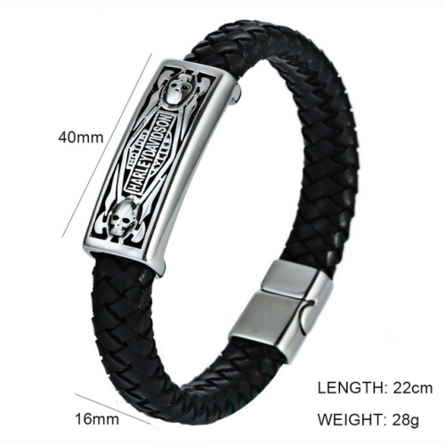 BC Wholesale Jewelry Fashion Leather Bracelet NO.#SJ6BB190197