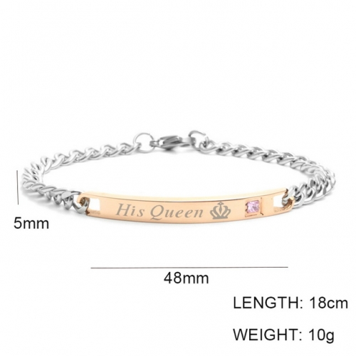 Wholesale Stainless Steel Jewelry ID Bracelets NO.#SJ6BRL215033