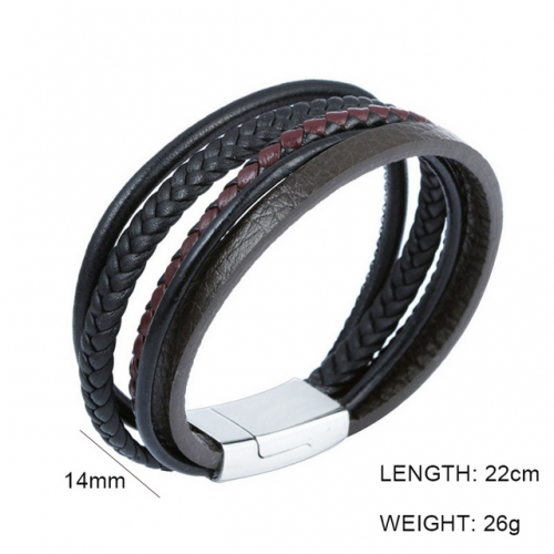 BC Wholesale Jewelry Popular Leather Bracelet NO.#SJ6BB190355