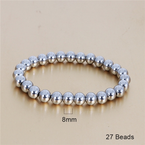BC Wholesale Stainless Steel 316L Steel Bead Bracelets NO.#SJ6BSL0713