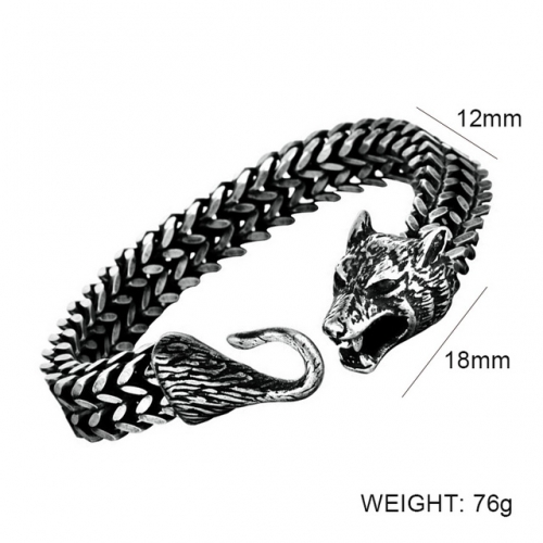 Wholesale Stainless Steel 316L Men's Bracelet NO.#SJ6BS263845