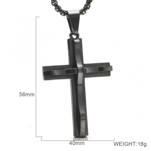 BC Wholesale Stainless Steel 316L Cross Pendant Without Chain NO.#SJ6PB231495