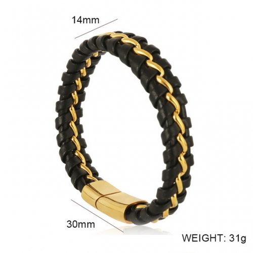 BC Wholesale Jewelry Popular Leather Bracelet NO.#SJ6BG880034