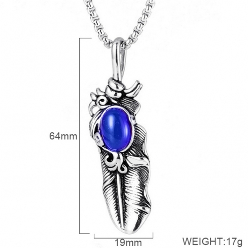 BC Wholesale Stainless Steel 316L Jewelry Feather Pendants Without Chain NO.#SJ6PA243783