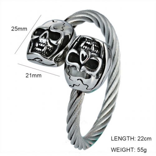 BC Jewelry Wholesale Jewelry Steel Cable Bangles NO.#SJ6BS190196