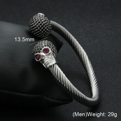 BC Jewelry Wholesale Jewelry Steel Cable Bangles NO.#SJ6BSM21012