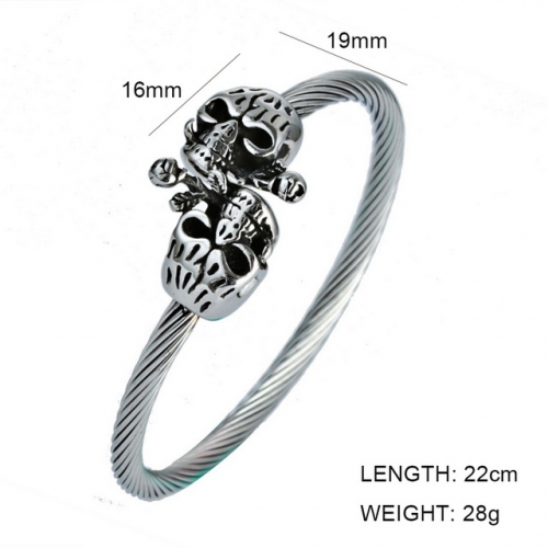BC Jewelry Wholesale Jewelry Steel Cable Bangles NO.#SJ6BS190163