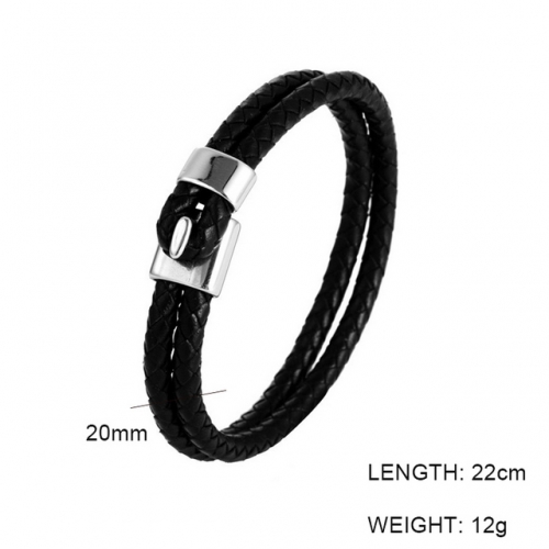 BC Wholesale Jewelry Popular Leather Bracelet NO.#SJ6BB190016