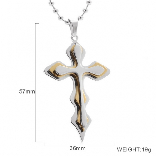 BC Wholesale Stainless Steel 316L Cross Pendant Without Chain NO.#SJ6PSG231724