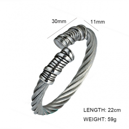 BC Jewelry Wholesale Jewelry Steel Cable Bangles NO.#SJ6BS190178