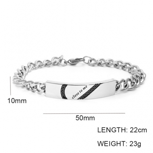 Wholesale Stainless Steel Jewelry ID Bracelets NO.#SJ6BBM215037